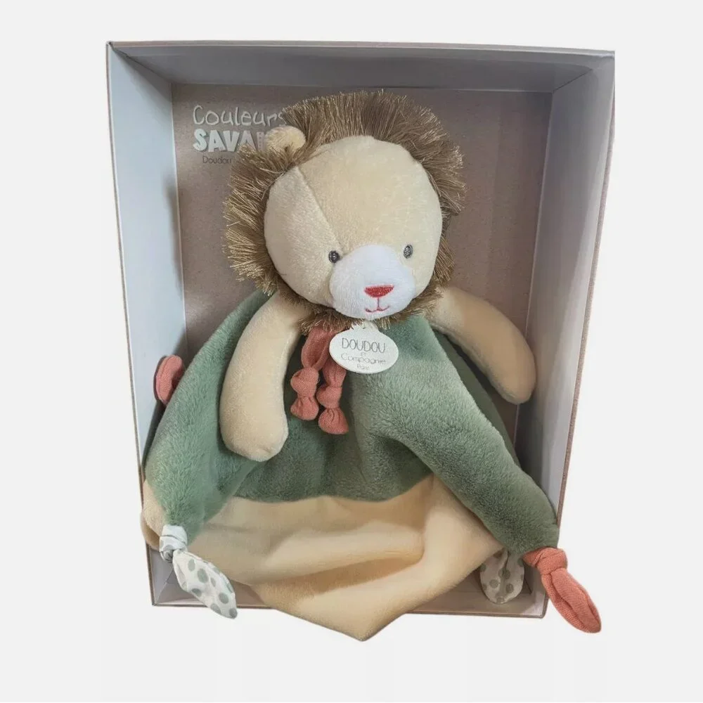 DouDou Et Compagnie Paris Couleurs Savane Lion Baby Security Blanket